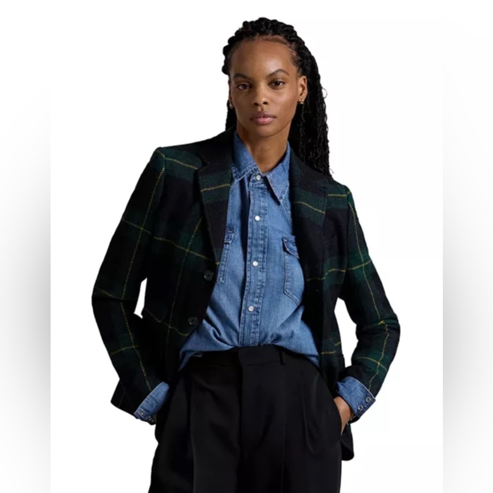 Polo Ralph Lauren Women’s Plaid Wool Twill blazer size 6
